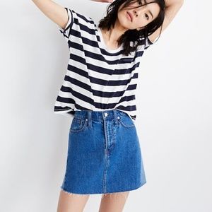 Madewell Rigid Denim A-Line Mini Skirt